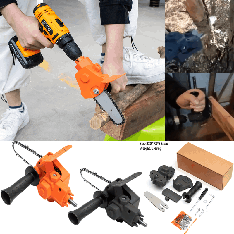 Hjemix | 6 Tommers Elektrisk Drill Modifisert Til Elektrisk Kjedesag Drill Vedlegg