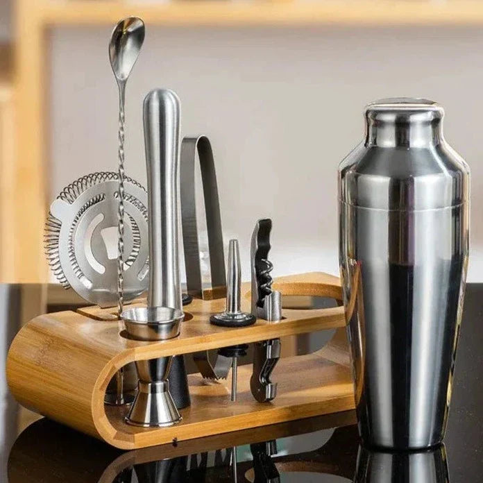 Hjemix | MixArt Metallisk Bar Sett | Elegant Cocktail og Bartender Sett | Perfekte Drikker Laget Enkelt