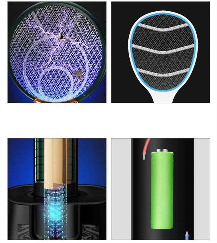 Hjemix | Elektrisk myggnett racket 2 i 1