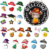 Hjemix | 🍁De beste julepyntene🎄Utskiftbart velkomstskilt med tre-nisse🎈