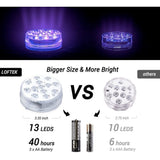 Hjemix | 4-Pack: Dekorative vanntette batteridrevne LED-lamper - 16 skiftende farger