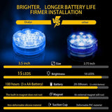 Hjemix | 4-Pack: Dekorative vanntette batteridrevne LED-lamper - 16 skiftende farger