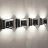 Hjemix | 4-delt: Sol utendørs 6 LED vanntette vegglamper