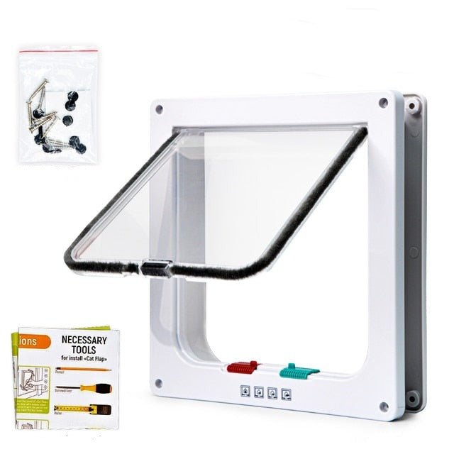 Hjemix | Faltedør med 4-vejs sikkerhedslås og katteklappetur