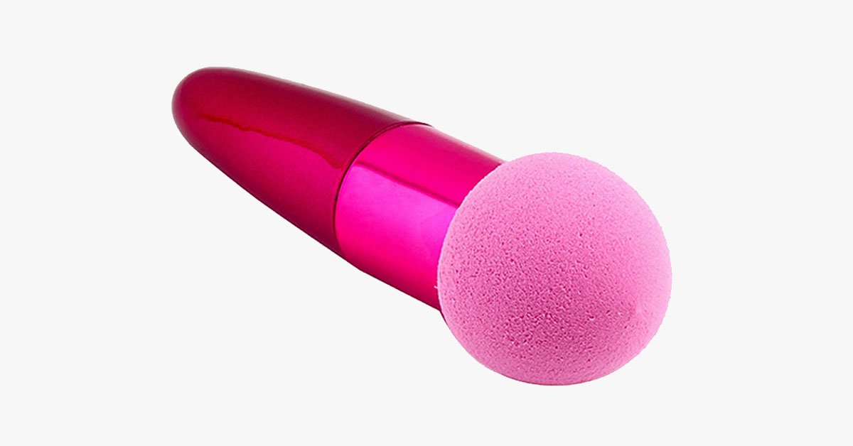 Hjemix | Soppholder Rund Sminkebørste - Perfekt for Naturlig Utseende Makeup