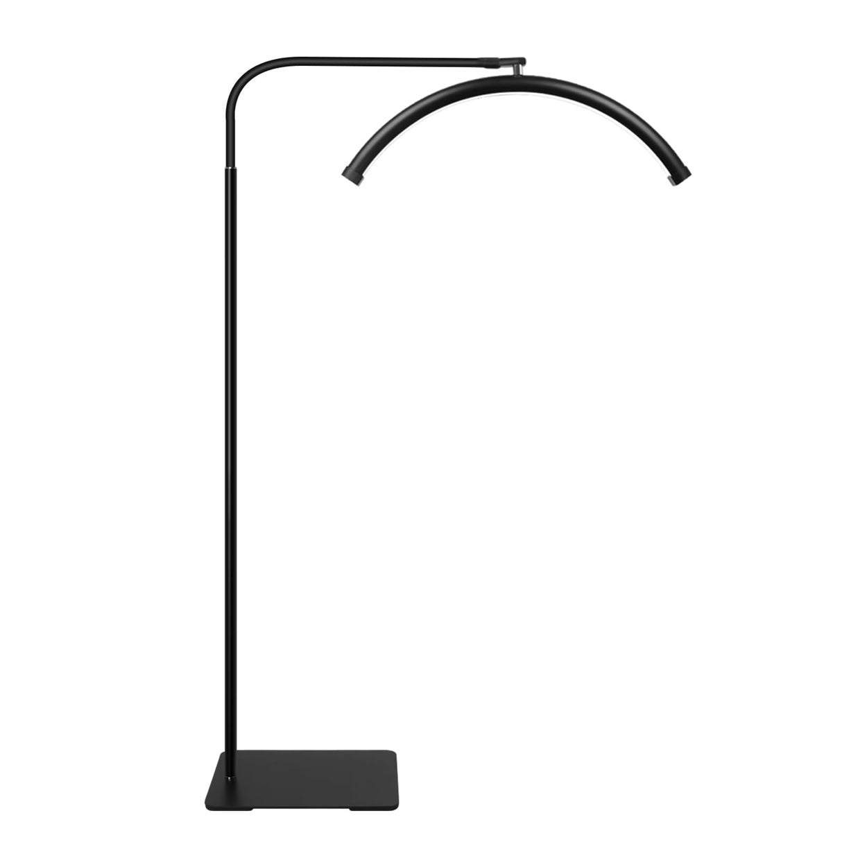 Hjemix | Zecoxol Arc Gulvlampe For Stue Moderne Gulvlampe Med Fjernkontroll,Dimbar Krystallgulvlampe Sort Stålampe Wit