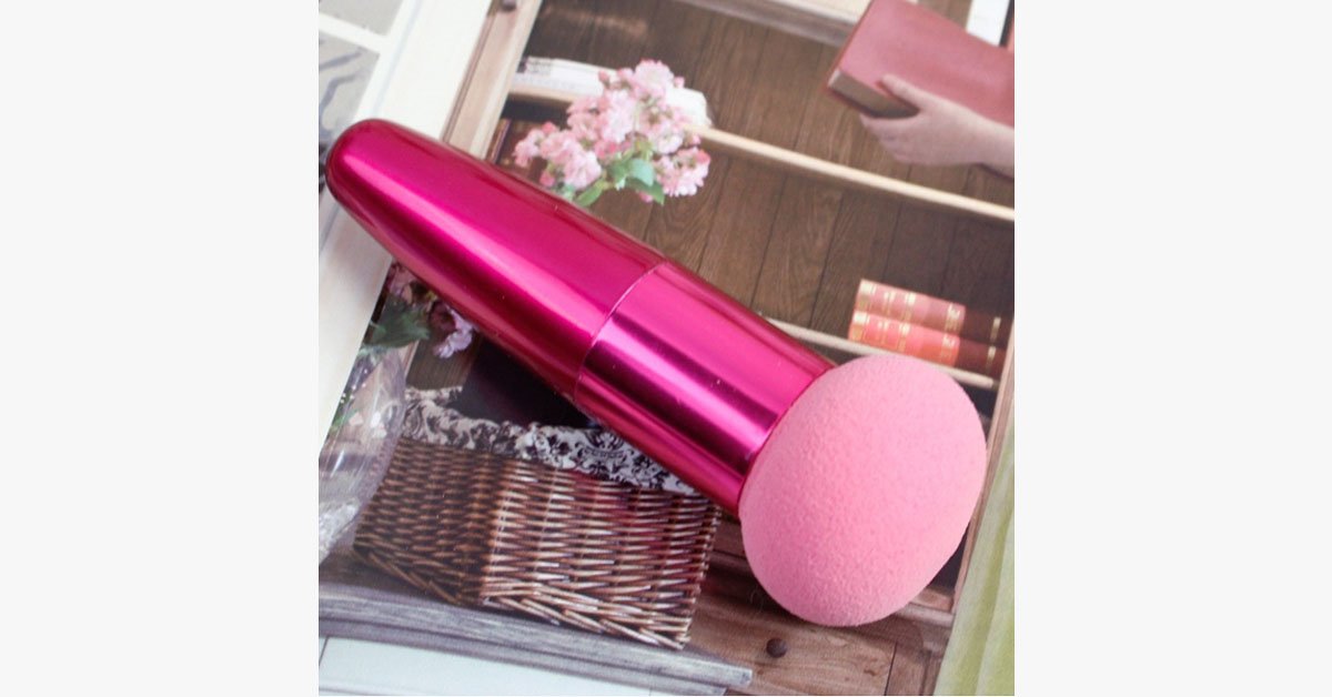 Hjemix | Soppholder Rund Sminkebørste - Perfekt for Naturlig Utseende Makeup