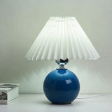 Hjemix | Nordisk minimalistisk 1-lampe bordlampe laget av keramikk med folder