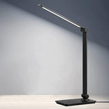 Hjemix | LED skrivepultlampe, berøringskontroll skrivepultlampe med 3 lysstyrkenivåer, dimbar skrivebordlampe med justerbar arm, sammenleggbar bordlampe for skrivebord soverom nattbord kontor