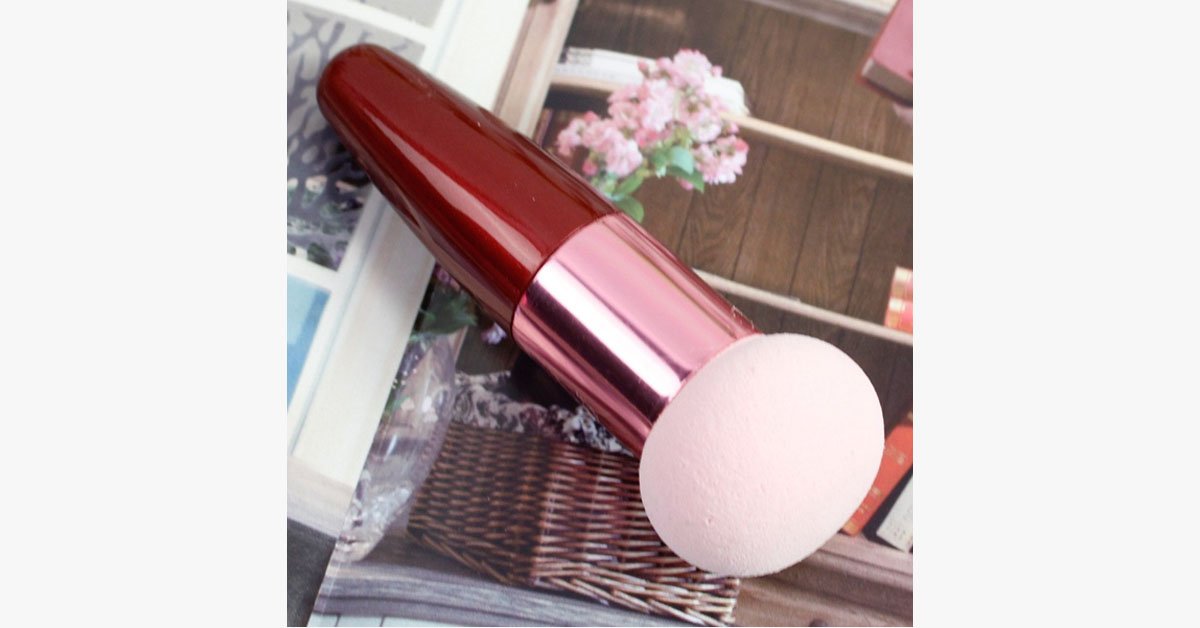 Hjemix | Soppholder Rund Sminkebørste - Perfekt for Naturlig Utseende Makeup