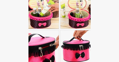 Hjemix | BowKnot Design Bærbar Reiseveske - Plass til Dine Tilbehør!