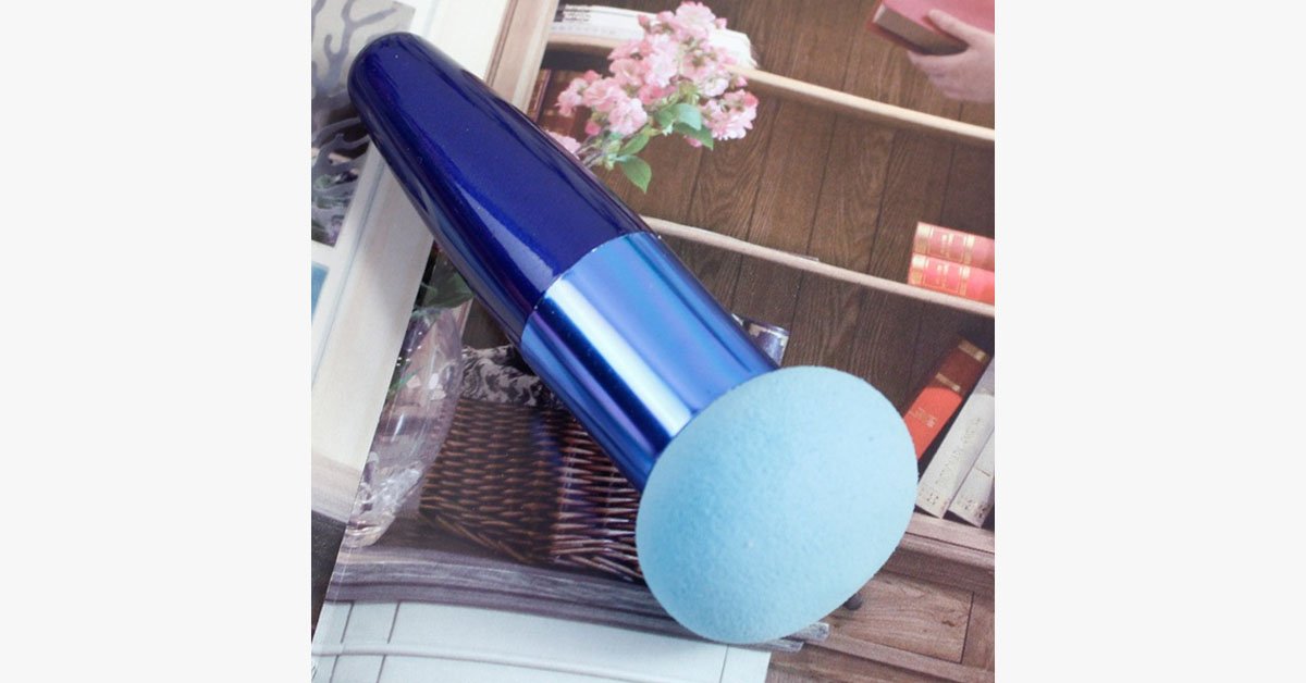 Hjemix | Soppholder Rund Sminkebørste - Perfekt for Naturlig Utseende Makeup