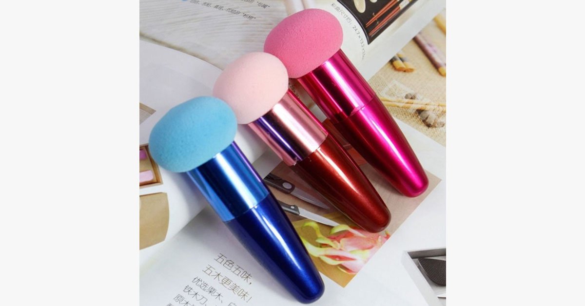 Hjemix | Soppholder Rund Sminkebørste - Perfekt for Naturlig Utseende Makeup