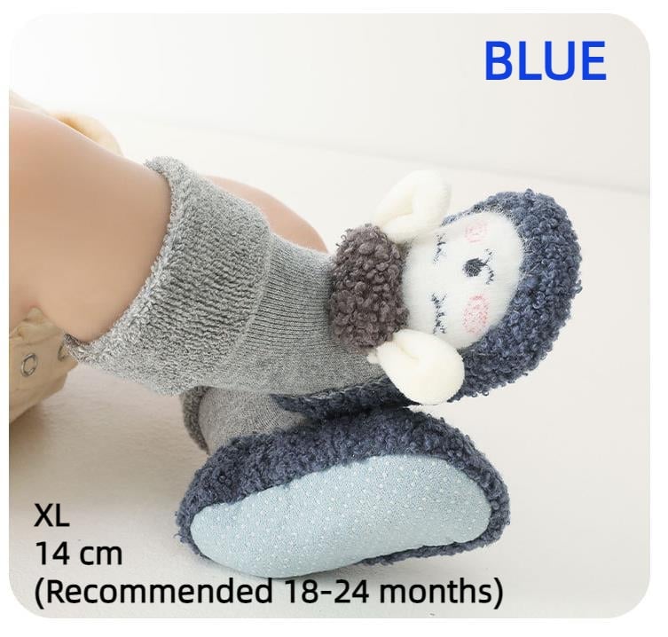 Hjemix | Baby Cartoon Plush Cotton Barne Sko