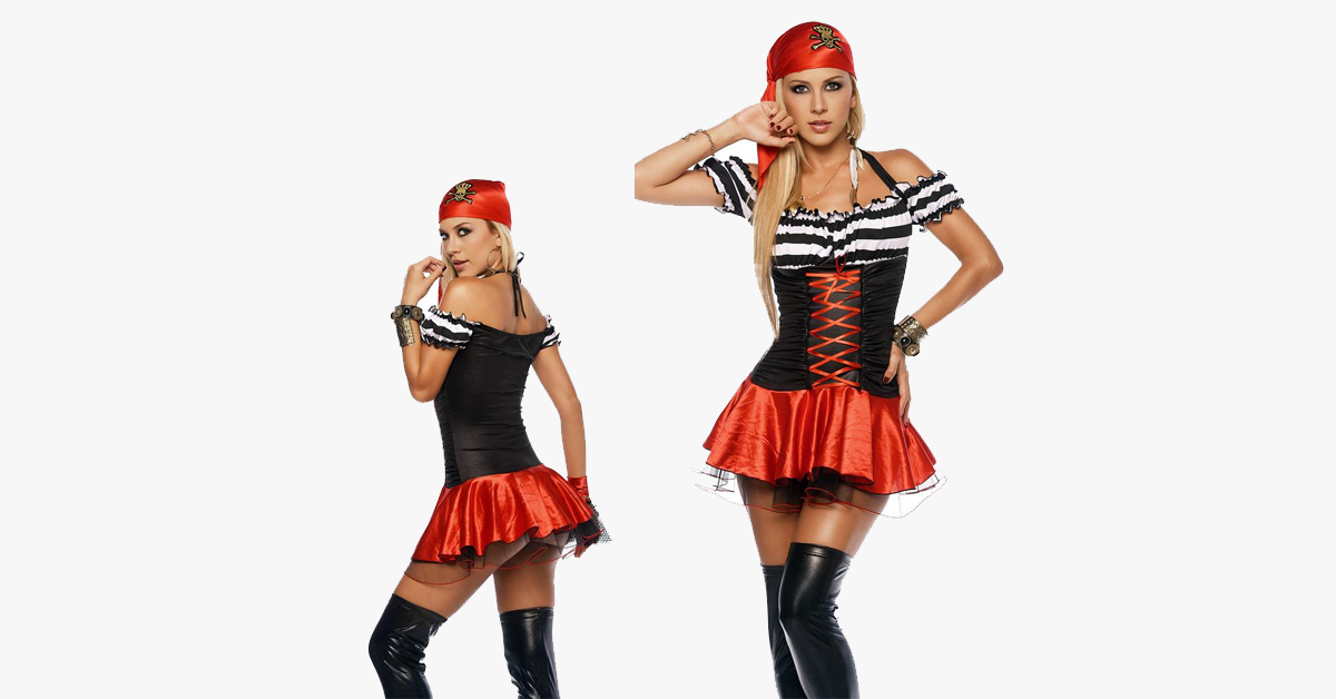 Hjemix | Kvinne Pirat Halloween Kostyme
