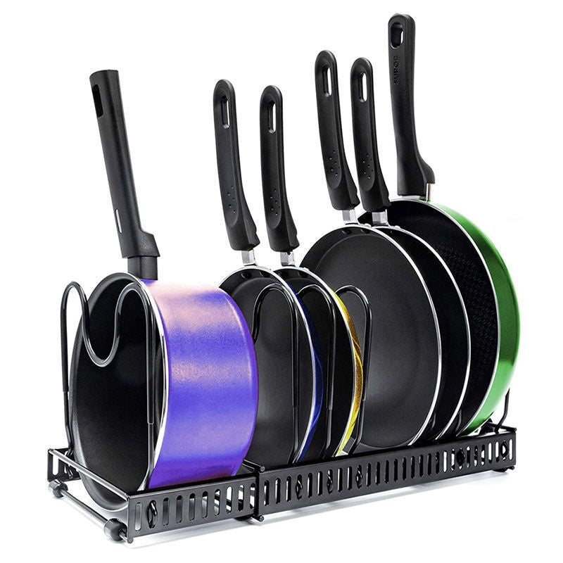 Hjemix | SpaceFlex Justerbar Panneholder & Lokkhodler | Organisering & Fleksibilitet på Kjøkkenet