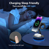 Hjemix | Sammenleggbar magnetisk 3-i-1 trådløs lader