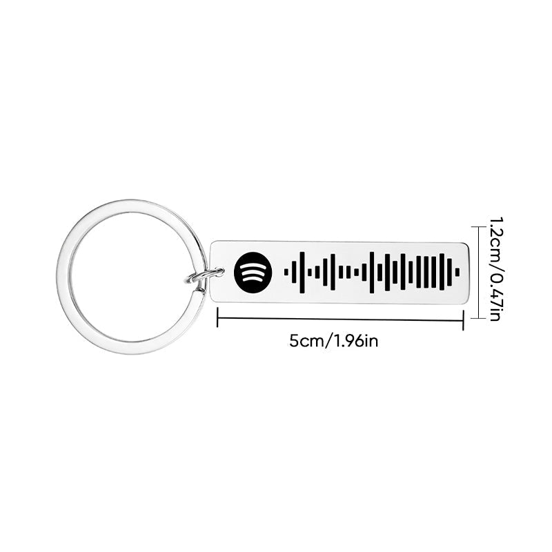 Hjemix | Music Code Plaque Nøkkelring