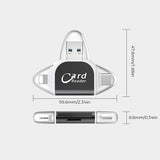 Hjemix | Multi-Port 4 i 1 Universell SD TF Kortleser