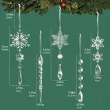 Hjemix | Jule Snøfnugg Ornamenter