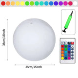 Hjemix | Pool Decoration LED Light 16 Farger Lysende Strandball
