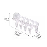 Hjemix | Sugkop sammenleggbart klesstativ med klips