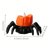 Hjemix | ️Halloween Edderkopp Te-lys Spooky Elektrisk Flakkende Kunstige Lys