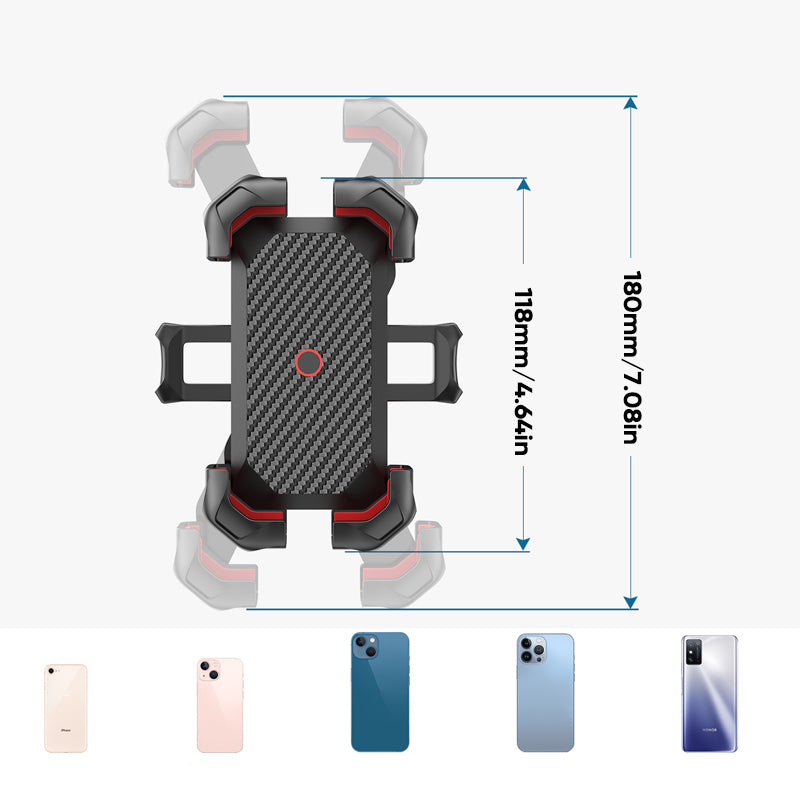 Hjemix | Universal Sykkeleholder for telefon med 360° visning