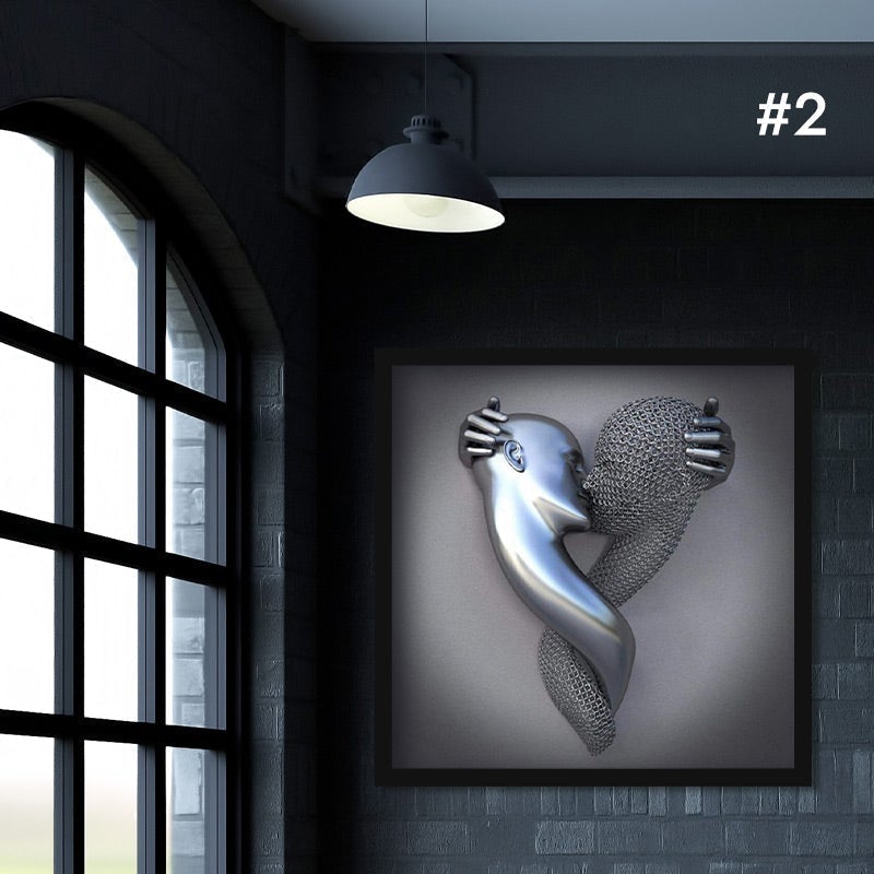 Hjemix | Figurstatue av metall Kunst Veggdekorasjon