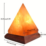 Hjemix | Saltlampe - Håndlaget Himalaya saltlampe med 8-farge skiftende LED, USB-drevet