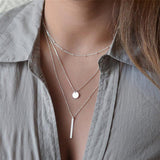 Hjemix | Multilayer Pendant Lang Kjede Halskjede