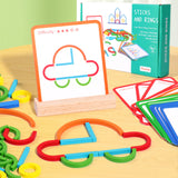 Hjemix | Montessori Barns Puslespill Logikktrening Ring Spill