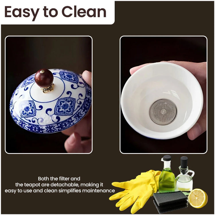 Hjemix | Gongfu Tesett laget av porselen - Tidøs eleganse, perfekt te