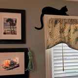 Hjemix | Svart katt dør hjørneskilt dekorasjon