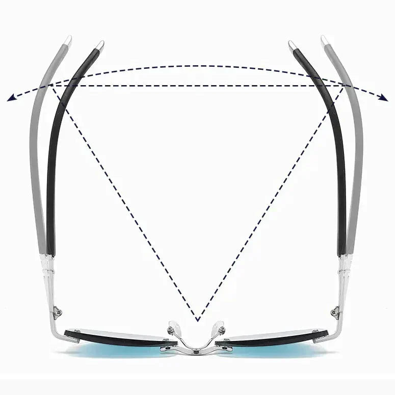 Hjemix | Safir Høy Hardhet Anti-Blått Lys Bred og Nær Lese Briller Solbriller