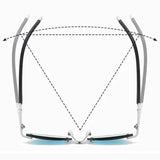 Hjemix | Safir Høy Hardhet Anti-Blått Lys Bred og Nær Lese Briller Solbriller