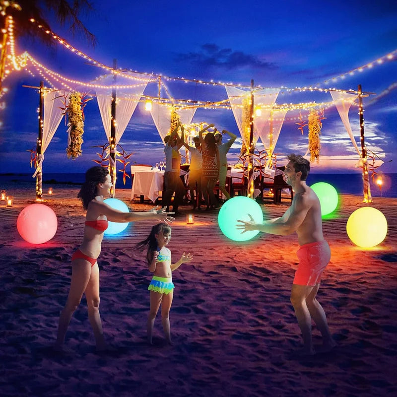 Hjemix | Pool Decoration LED Light 16 Farger Lysende Strandball