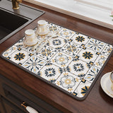 Hjemix | Retro Hurtigtørkende Vanntett Matte for Kjøkken-Bar-benkeplater