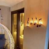 Hjemix | 🎼Svart Musikalsk Note Vegg Lys