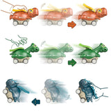 Hjemix | Dinosaur Bil Leketøy med Trykk Mekanisme