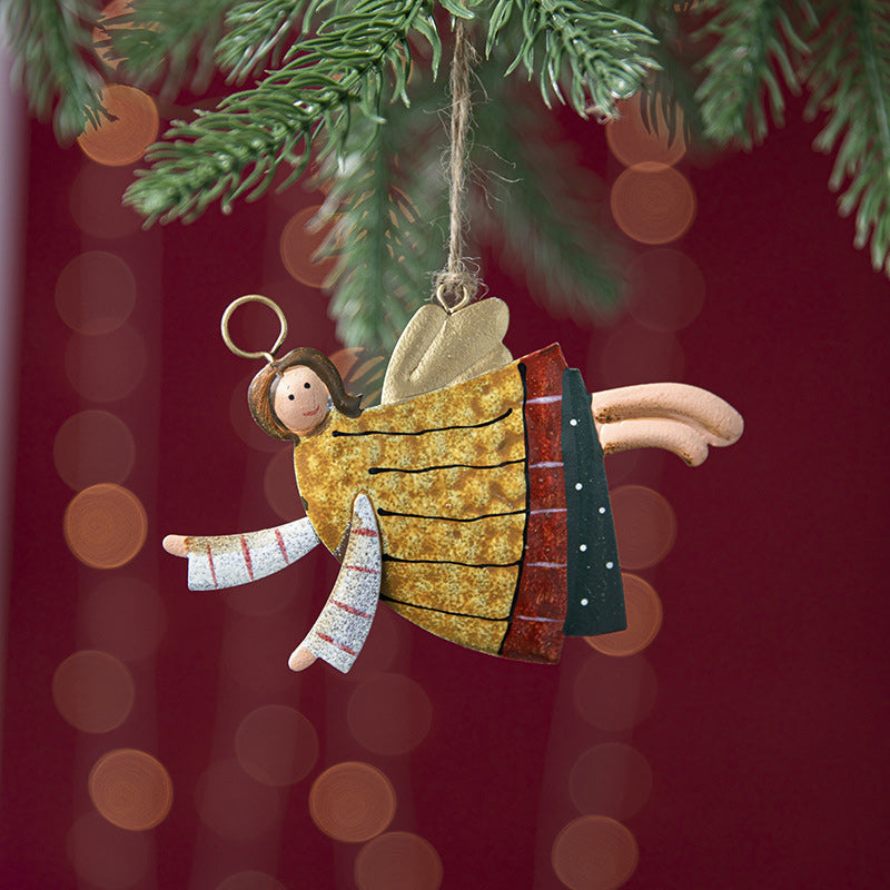 Hjemix | Retro Jern Kunst Juleengel Dekorasjon