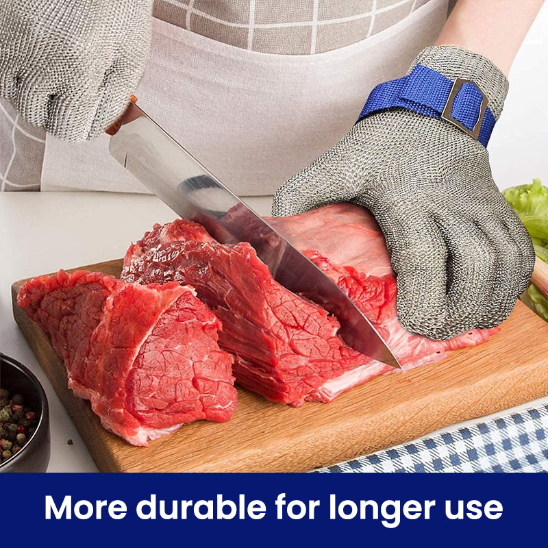 Hjemix | Rustfritt Stål Mesh Metall Laboratorie Beskyttelseshansker