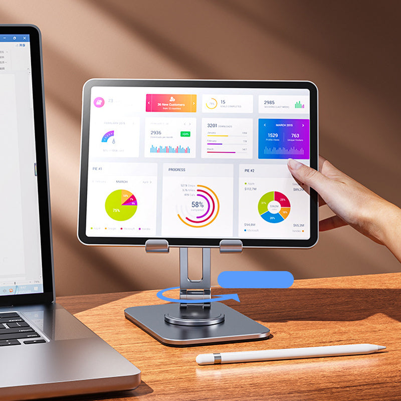 Hjemix | Tablet Holder 360 Rotasjon Justerbar Sammenleggbare Holdere