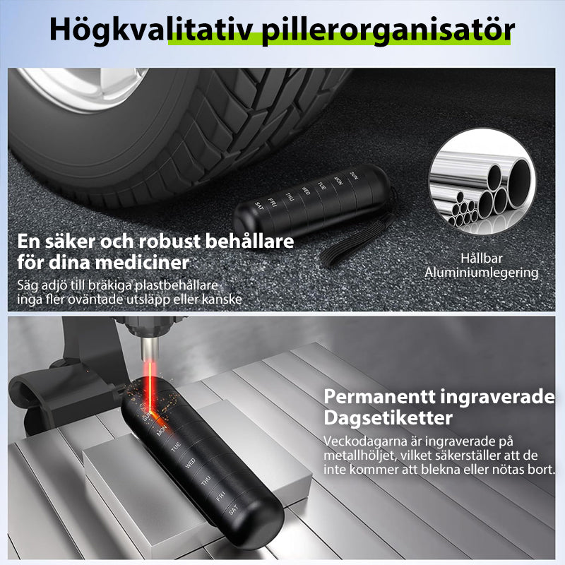 Hjemix | 7-dagers bærbar pilleorganisator for reise
