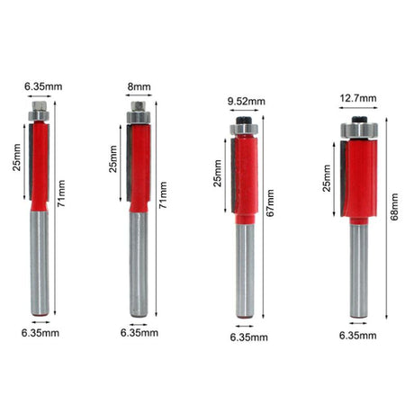 Hjemix | 1/4'' aksel flat kutter biter