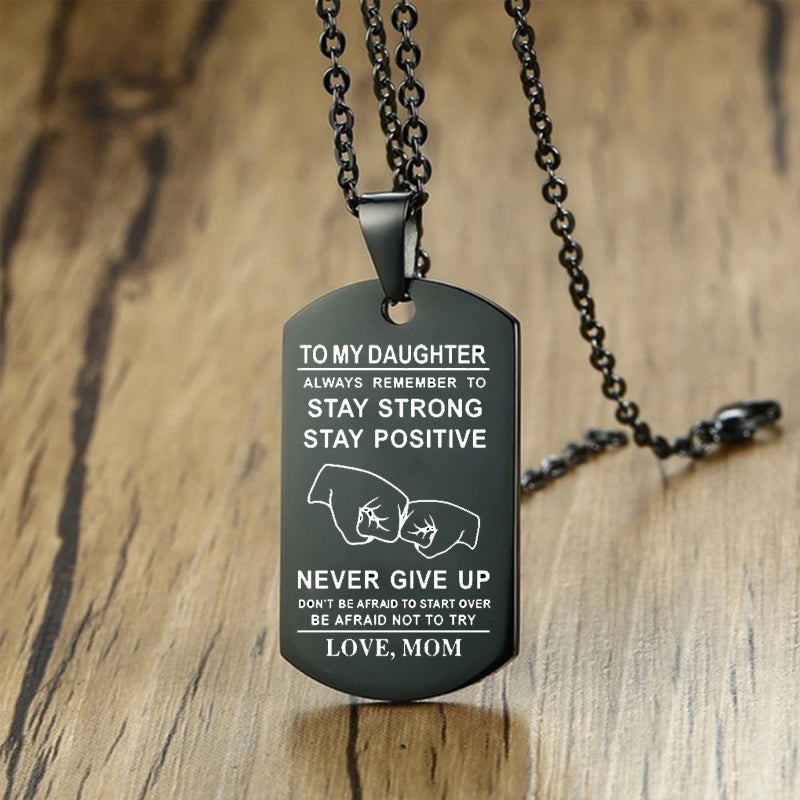 Hjemix | Engelsk alfabet rustfritt stål halskjede