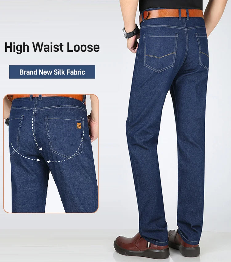 Hjemix | Mulberry Silke Høy Elastisk Jeans