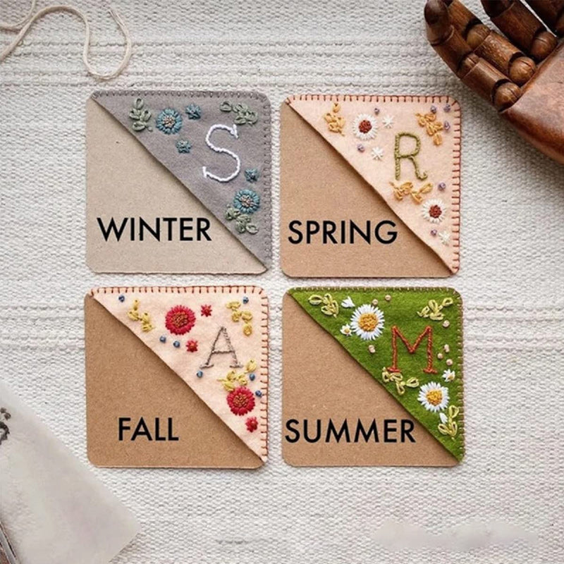 Hjemix | Personlig håndsydd hjørnebokmerke