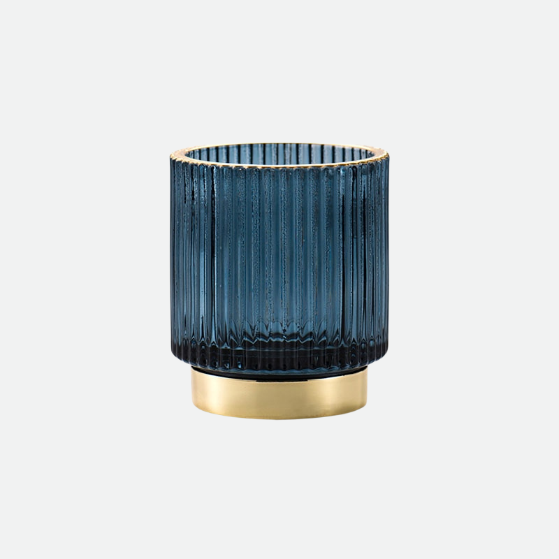 Hjemix | Elise Gullfolie Glass Makeup Halter & Organizer