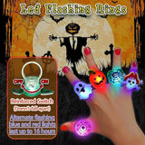 Hjemix | LED Lyskilde Halloween Glødende Ring - Sett med 50stk